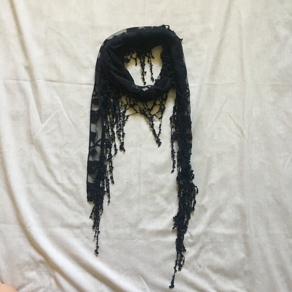 Urban Outfitters skinny black scarf